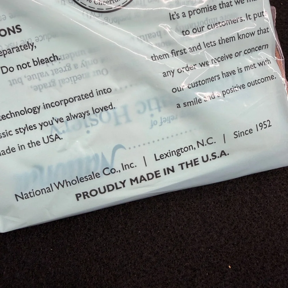 Lot 2 VTG NEW National Fine Hosiery‎ S 4472 Natural B Compression Pantyhose USA
